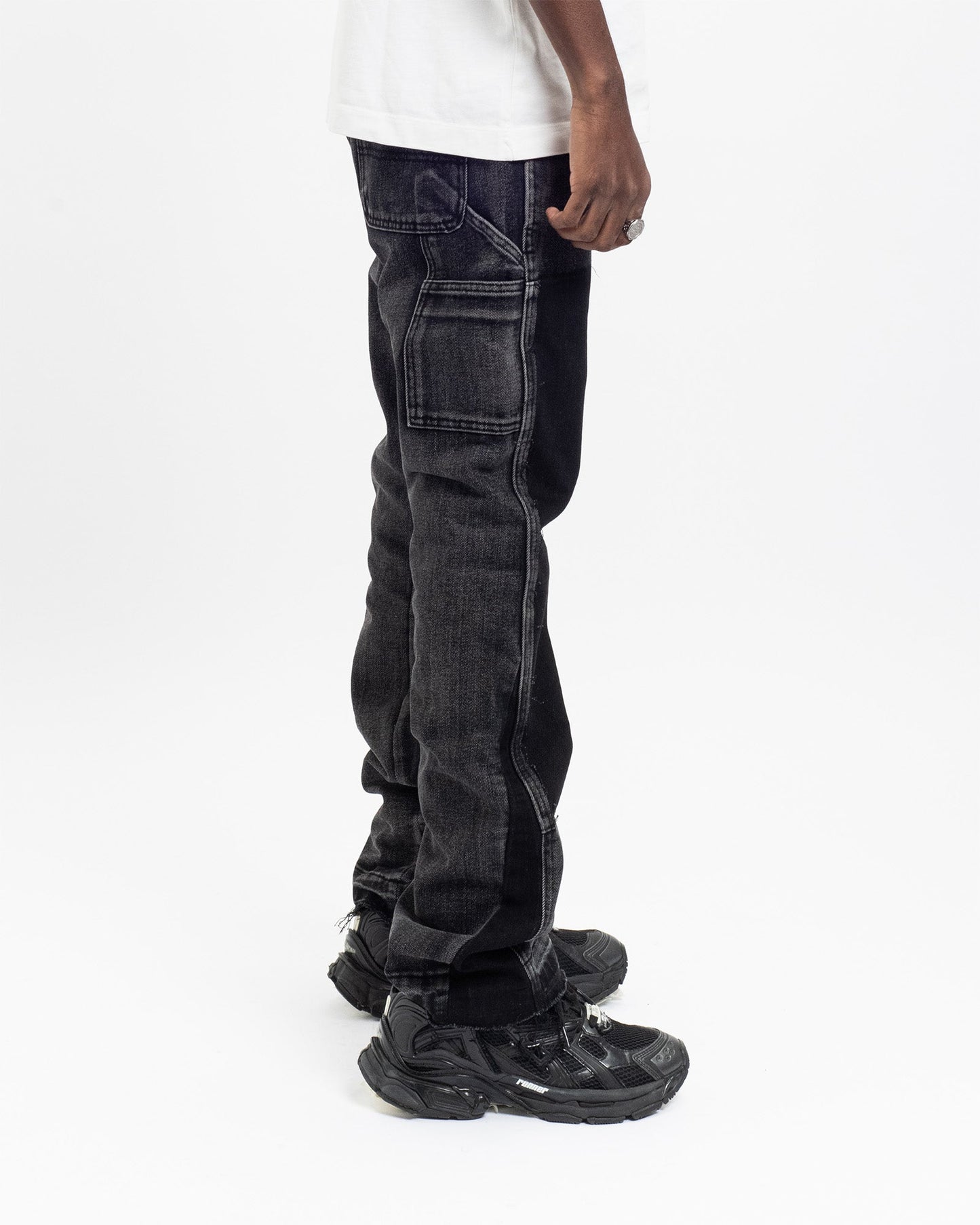 ROCKET BLACK FLARE DENIM