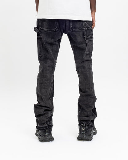 ROCKET BLACK FLARE DENIM