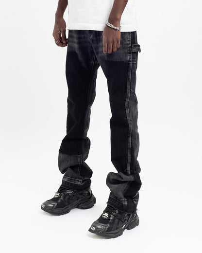 ROCKET BLACK FLARE DENIM